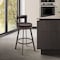 Armen Living Lynof Swivel Counter Stool in Brown Metal with Brown Faux Leather 840254335448 - alternate 10